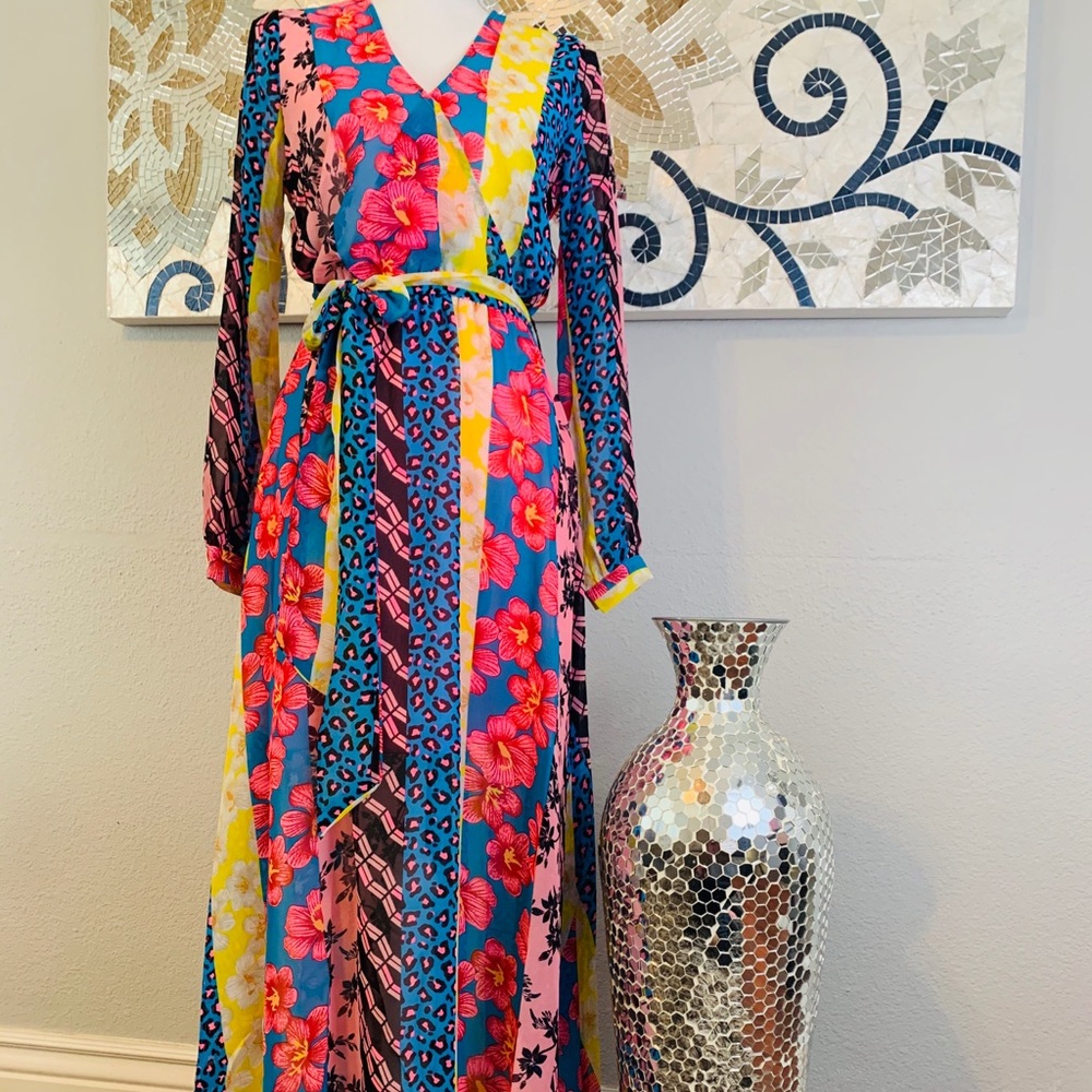 Woman’s Floral Sheer Maxi Dress
